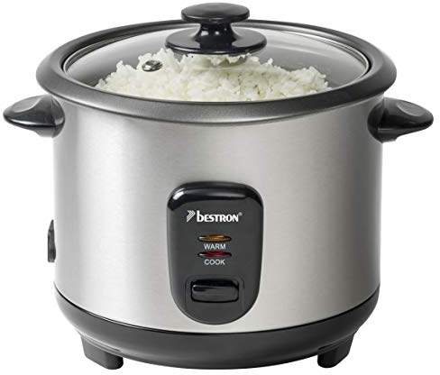 Bestron ARC100 Apparecchio per la Cottura del Riso, 400 W, 1 Liter, Alluminio