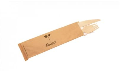 100 piezas BIS – Juego de cubiertos de madera de 160 mm