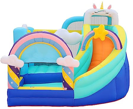 HSPLXYT Piscine for Enfants avec Toboggan, Piscine familiale, Grande Piscine Gonflable résistante, for Enfants, Adultes, extérieur, Jardin, arrière-Cour, résistant à l'usure, Facile à Installer.