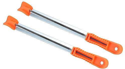 PATIKIL Chainsaw Sharpener Kit, 2 Pack 5/32-Inch (4.0 Mm) Round Saw Chain File Garden Tool Arrangement with Angle Guide for Grinding Chainsaws