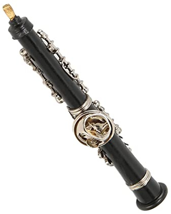Modelo de Oboe en Miniatura, Broche de Oboe en Miniatura Realista y Exquisito con Caja de Almacenamiento para Festival de Música