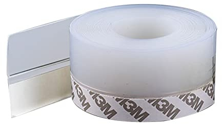 Untere Türdichtung, Dichtungsstreifen, Transparent Selbstklebend Silikon Dichtungsband, Windschutz, Glastürstreifen, winddicht, wärme- und schalldämmend,Staub (45mm x 5m)