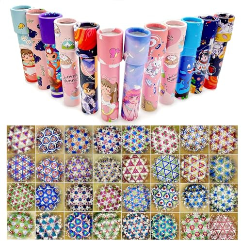 JZK 12x Kaleidoskop für Kinderparty, 80er 90er Retro klassisches Kinderspielzeug, dankeschön geschenke klein Gastgeschenke für kleine Kinder geburtstagsparty Werbegeschenke Kindergartengeschenk
