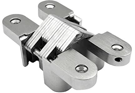 Scharniere Edelstahl verstecktes Scharnier 304 Silent Close unsichtbare Montage Falttürscharnier Tür Möbelbeschläge (Size : 70x16 mm)