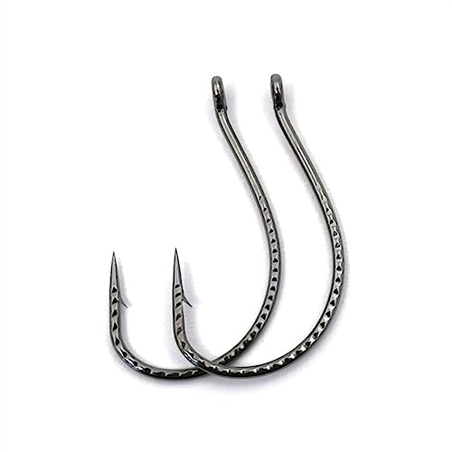HLHLOP777 Angeln Quick Knot Tool 20 Teile/los Edelstahl Offset Wacky Haken Kurbel Bass Angelhaken Angelzubehör Verschiedene Angelhaken (Size : 1#)