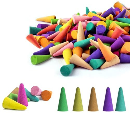 300 conos de incienso de variedad natural, madera de agar, jazmín, ajenjo, lavanda, magnolia, lirio, rosa, menta, limón para purificación de meditación