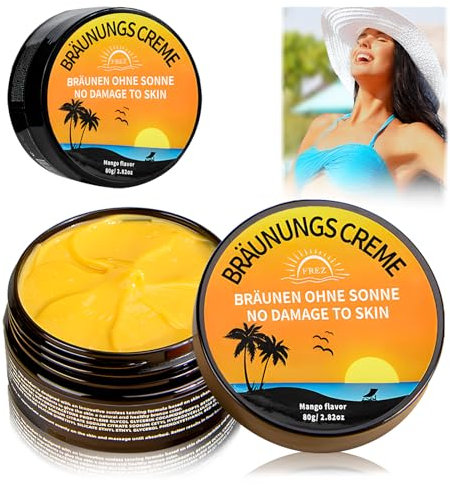 FePen Crema Abbronzante, Unguento Abbronzante, Crema Acceleratore Abbronzante, Crema Abbronzante Corpo, Gel Abbronzante, per Lettini da Sole All'aperto Sun Beach Yard Pool Seaside (Sapore di mango)