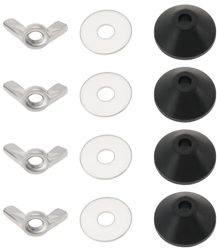 VGOL 2 Sets M6 Bolt Rubber Dome Foam Washer Set Toilet Cistern Seal Kit Toilet Seat Universal Hhinge Accessories Toilet Seat Gasket Nut Fasteners