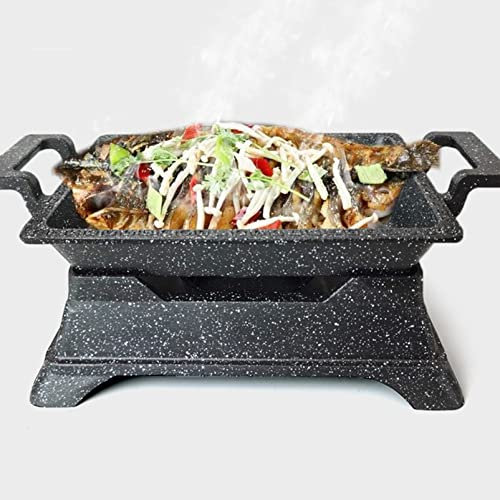 Multifunktionaler Holzkohle-Alkoholkohle-Herd, tragbarer Antihaft-Holzkohlegrill, Tisch-Hibachi-Grill, koreanischer Stil, Indoor-Herd, Outdoor-Camping, BBQ-Grill