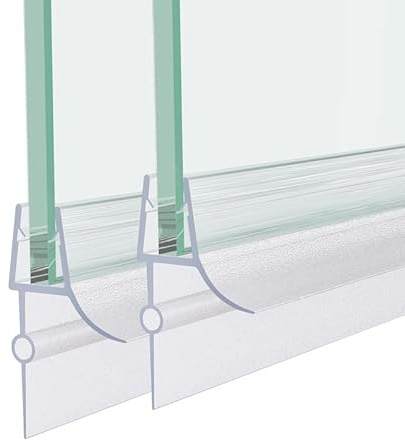 Duschdichtungen 2x100cm für 7-8 mm Glastür Duschtüren Badewanne Duschkabine für Duschtüren einstellbare Duschdichtung Transparent Duschkabine Dichtung Duschkabine Wasserabweiser