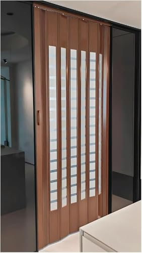 Porte scorrevoli pieghevoli a fisarmonica per camere da letto, cucina, lavanderia, bagno, 90 x 190 cm, porte pieghevoli da appendere, divisori, soluzione salvaspazio