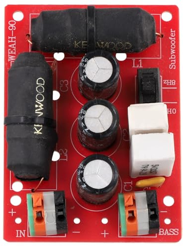Gvvsjgdbis Justerbar bashögtalare subwoofer frekvensdelare 40 Hz - 400 Hz 200 W för hemmabio, billjud, gör-det-själv stereo Crossovers