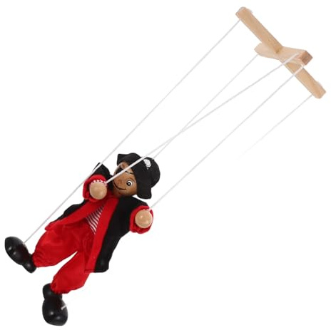 BESPORTBLE Holz Marionettenpuppe Pirat Für Junge Mädchen Klassische Figur-Dekoration Exquisit Verarbeitet Mit Glatter Oberfläche Geeignet Für Puppentheater Und Eltern-Junge Mädchen-Spiel