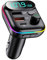 Transmisor FM Bluetooth Coche 5.0, Adaptador Bluetooth QC3.0 Carga Rápida 2USB y 1PD 18W para Llamadas Manos Libres y Musica, Mechero LED Pantalla Libre Inalámbrica, Soporte USB y Tarjeta TF