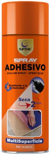 SPSIL Adhesivo en Spray 400ml - Aplicación fácil y precisa - Resistente a la humedad - Adhesión fuerte y duradera (200 Mililitros)