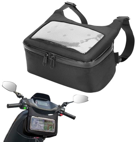 Tutamaz Borsa da manubrio per moto, motociclette, borsa portatile, grande capacità, touch screen, piccola borsa per attrezzi, borsa per cellulare, navigazione, universale, per moto, mountain bike