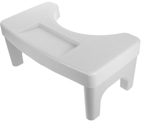 Healeved Sgabello per Wc per Adulti Cuscinetto Antiscivolo, Poggiapiedi da Bagno in Pp Resistente, Sgabello da Toilette Multifunzionale per Migliorare la Postura Accovacciata