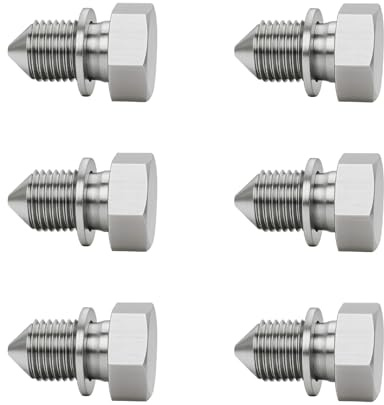 6 Pièces Bouchon de Vidange Voiture Universel avec Bague d’Étanchéité, Bouchon Vidange Huile Moteur en Alliage Acier, Adapté aux Voitures et Motos pour Entretien Facile et Sécurisé
