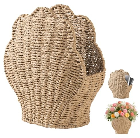 Nouveau support de panier à papier toilette Shell, rangement décoratif pour salle de bain, design inspiré du littoral, organisateur de papier toilette unique, contient jusqu'à 7 rouleaux Décoration de