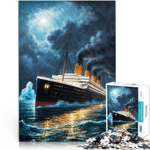Puzzle 1000 Teile Erwachsene Die Titanic Aus Karton ab 14 Jahren Wanddekoration Weihnachtsgeburtstagsgeschenk。Größe：38x52cm/14.9x20.4Zoll