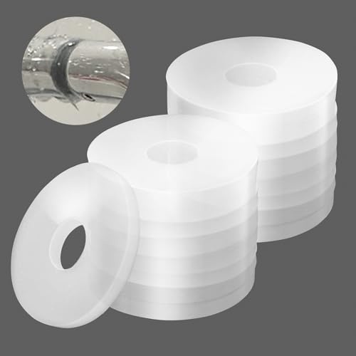 20 Stück Silikon Washer O-ringe Kunststoff Unterlegscheiben Nylon Beilagscheiben Gummi Unterlegscheiben Flachdichtungen Nylon für Standard Zimmertüren Türscharnier Verschleiß Riss Auf Glas Dusche
