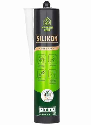 MY GREEN HOME Sanitär-Silikon Weiß 300 ml – Elastische Dichtmasse für Bad, Dusche, Waschbecken, WC, Fliesen, Naturstein sowie Innen- & Außenbereich
