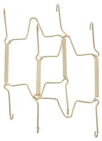 Toddmomy 2 piezas Ganchos Metálicos Resorte Invisible para Colgar Platos Decorativos Soportes Resistentes para Montaje Pared Acero Inoxidable para Exhibición Duradera