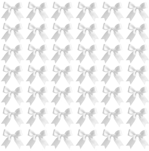Ruispeed Fiocchi Regalo Bianchi – 50 Pezzi, 8,4 cm, Fiocchi Eleganti per Confezioni Regalo, Decorazioni per Feste, Decorazioni matrimoniali, Regali di Compleanno, Regali Natalizi, Fai da Te, Baby