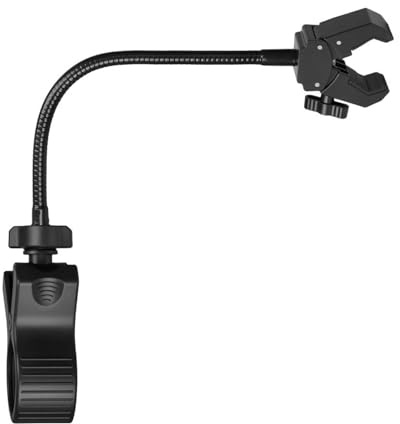 XAGMODSHN Leichte Schwanenhals-Halterung, Clip, Mikrofonhalter für freihändige Nutzung, flexibler Arm und gummierter Griff, Haartrocknerhalter