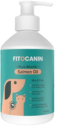 Lachsöl Hund Katze 500ml – Omega 3 6 9 mit EPA DHA – Schottischer Lachs – Fell, Haut & Gelenke – Fischöl ohne Zusätze – Barf Öl Nahrungsergänzung