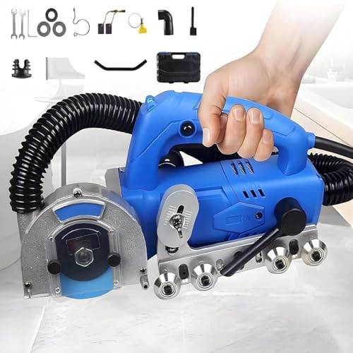 Elektrisk Kakelfogrensare 1200W Fogborttagare Elektrisk med 9000rpm Hastighet och 1.2mm Bladtjocklek för Plattsättare Badrum Maskin för Fogrengöring D