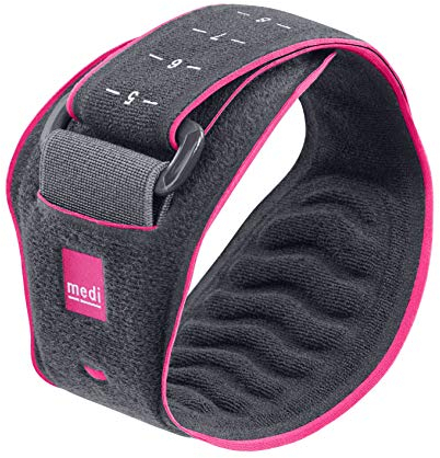 medi Epibrace - Epicondylitisspange unisex - grau/pink - Unterarmbandage zur Schmerzlinderung der Sehnenansätze - Beidseitig tragbar - Tennisarm oder Golferarm