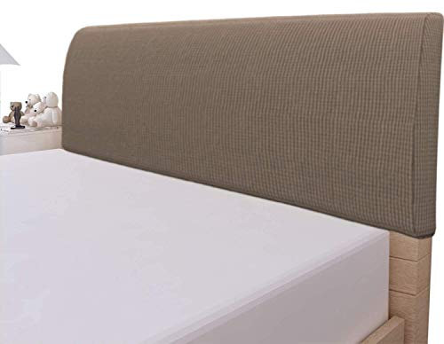 GEBIN Bett Kopfteil Bezug, Stretchbarer Bettkopfteil Hussen, Kopfteil Abdeckung Bett, Staubdichte Schutzhülle, für Headboard for Bed Rückenschutz (Kamel,200cm)