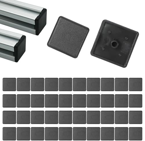 Giantree 40 Stück Endkappen Aluprofil 20x20, Aluminium Profil Endkappe Abdeckkappen Aluprofil Kunststoff Schutzkappen alu Profil 20x20 für Alu-Konstruktionsprofil, Profil-Endkappe, Profil-Abdeckkappe