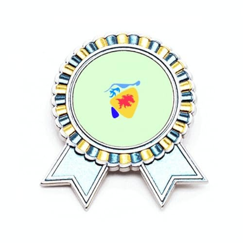 Brosche mit Löwen-Ikone, Art-Deco-Design, Anstecknadel, Gewinner-Auszeichnung, Medail, M, Metall