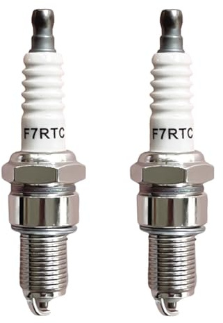 2 Stück F7RTC Zündkerze Ersatz kompatibel mit NGK 5534 BPR7ES V-Line-19, für BOSCH 7992 WR5DC 4038 WR5DP Champion 332 RN7YC 415 RN9YC 818 RN2C DENSO W22EPR-U, für Auto Motorrad Gartengeräte Motoren