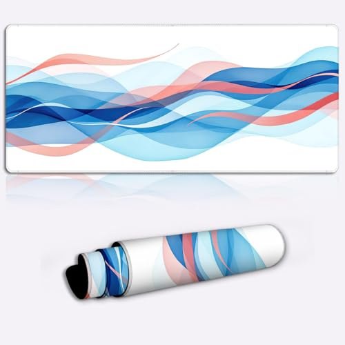 fluid blue motion Gaming Mouse Pad Non-Slip Rubber Base Pad Office Home Novelty Printed Desk Accessory Laptop Desktop Printed Art Ergonomic 600 * 350 * 4mm