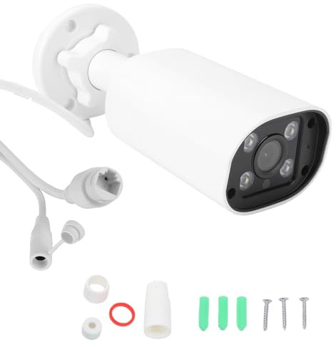 Plyisty Caméra IP Poe 4MP, Détection Humaine par IA, Étanche IP66, Grand Angle 105°, Stockage Local Ou dans Le Cloud, H.265, Visionnage À Distance, pour L'extérieur Et L'intérieur