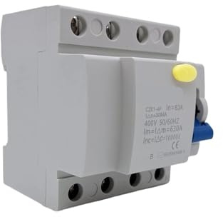 Disjoncteur différentiel pour véhicules électriques, colonne de charge EV, 4P, 10/30/100/300 MA, type B, 63 A, 6 KA, rail DIN, protection contre le courant différentiel (classe EM type S, 4P40A100MA)