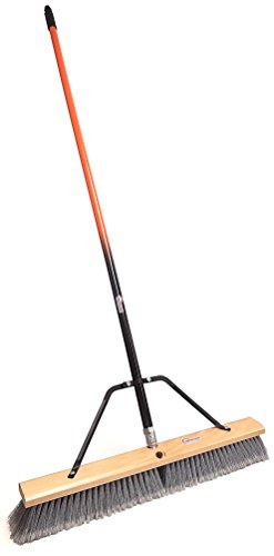 American Select Tubing Pbsa24003 24 Smooth-Surface Push Broom with Orange/Black Handle