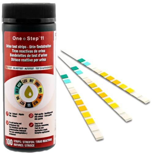 11 Parameter Professional/GP Urinalysis Multisticks Urine Strip Test Stick Strips - pH/Glucose/Ketone/Liver & Kidney Infection (200 Test Strips - 2 Tubs)