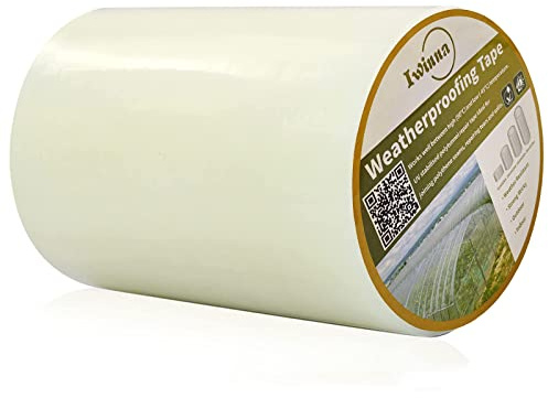 Iwinna Polytunnel Reparatur Klebeband, Klebebänder Reparaturband Transparent Wasserdichte geeignet für eschichtetes Zelt markisen Pavillon flicken, Gewächshaus(150-25)