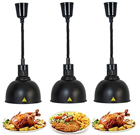 DBMGB 220V Food Heat Lamp, Warmer Lamp Hose Retractable Food Heating Lamp High Power for Commercial Hotel Kitchen Equipment Restaurant Supplies, Multi-colour