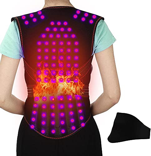 Tumnea Cinturón Calefactor Almohadillas calefactoras para Hombros Traseros 108 Imanes Fisioterapia Soporte para cinturón Calefactor, compresa Caliente, hombreras Calientes, protección para el Cuello