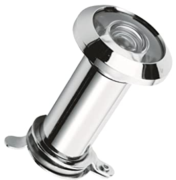 IRONZONE® Standard Style Door Viewer Wide Angle Security Polished Chrome, Peephole, peek Hole, Door Hole, spyhole, Wide Angle Security in Polished Chrome Finish,