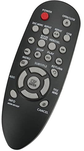 AK59-00103F Remplacement de la télécommande Convient pour Samsung 2009 2020 DVD Player DVD-P390-XEL DVD-P490 DVD-P490/XTL DVD-C450 DVD-C450/XAX DVD-C450/XFA DVD-C450K DVD-C450KS DVD-C450 DVD-C360