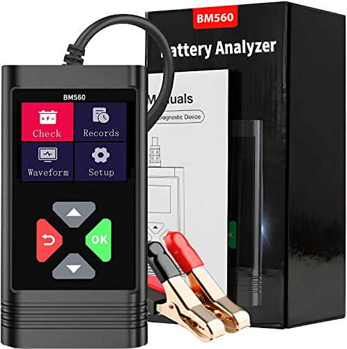Retoo Autobatterietester Batterietester für Alle Batterien KFZ, 20V, Auto-Batterie-Analysator, Autobatterie-Tester, Ladesystem Test-Scan-Tool Digital Battery, Alternator Analyzer PKW LKW SUV