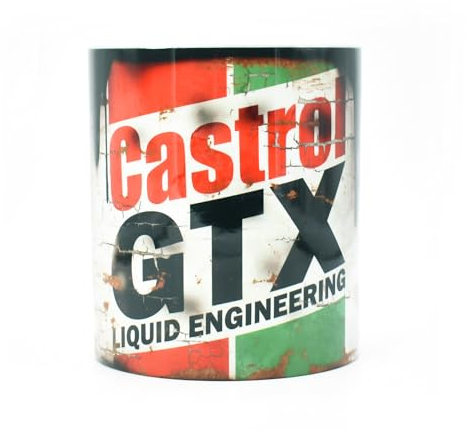Generic GTX Motor Oil Mug - Coffee - Tea - Gift Ideas - Cup - Vintage - Retro - Classic - Racing - Cars - Liquid Engineering - by Legacy Legends