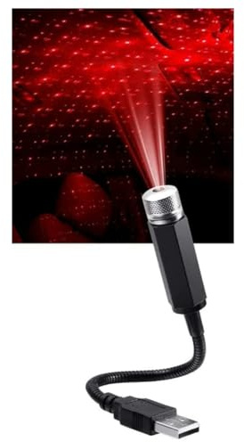 Xinjincang Black Mini Led Projection Lamp Star Night, USB Powered, CFL Light Source, Star Projection Lamp, Night Light