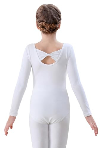 FONLAM Balletttrikot für Mädchen Tanztrikot Gymnastikanzug Baumwolle Turnanzug Kinder Ballettkleidung Langarm